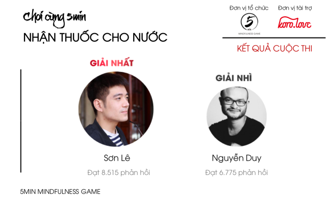 Koro tài trợ chương trình "vui cùng 5min, nhận thuốc cho nước" 3 Kết quả cuộc thi 5min