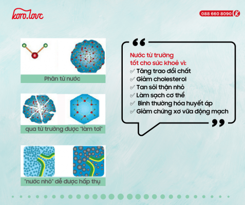 Nước từ trường và công dụng thần kỳ cho sức khỏe