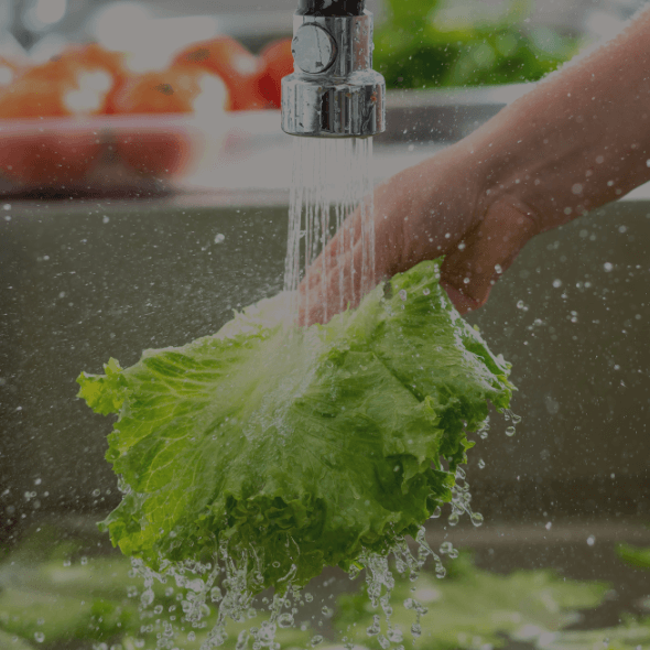 Dùng nước từ trường rửa rau không lo bị clo