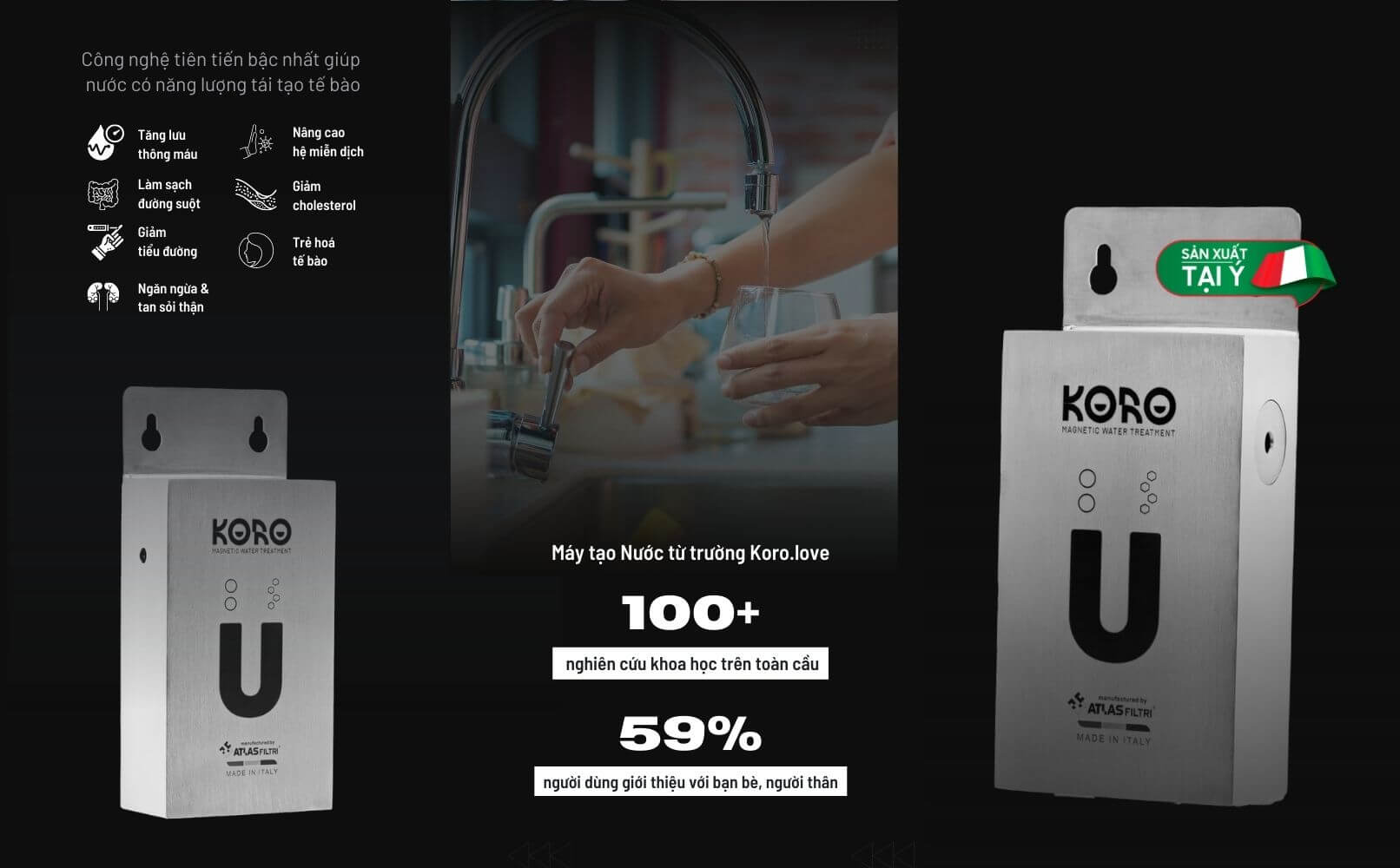 Thiết bị nước từ trường Koro sản xuất tại Ý