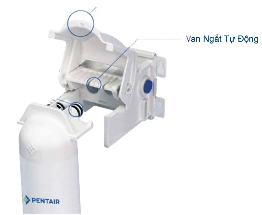 Máy Lọc Nước Pentair F2200-2 không vòi 15 02 Tu dong ngat nuoc khi thay loi nho tich hop he thong van kiem tra