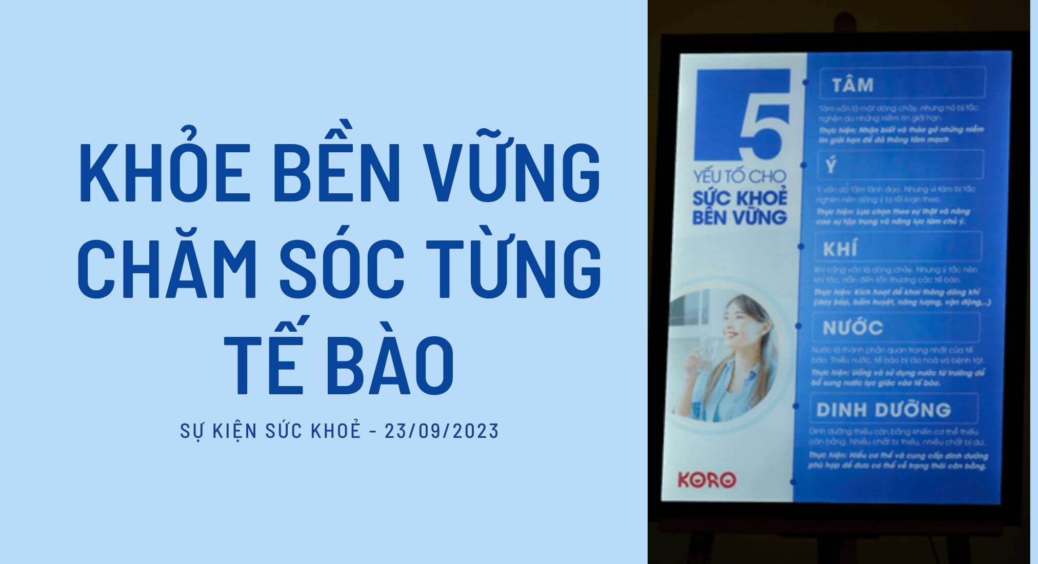 Sự kiện 23_9_2023_ Khỏe bền vững - Chăm sóc từng tế bào