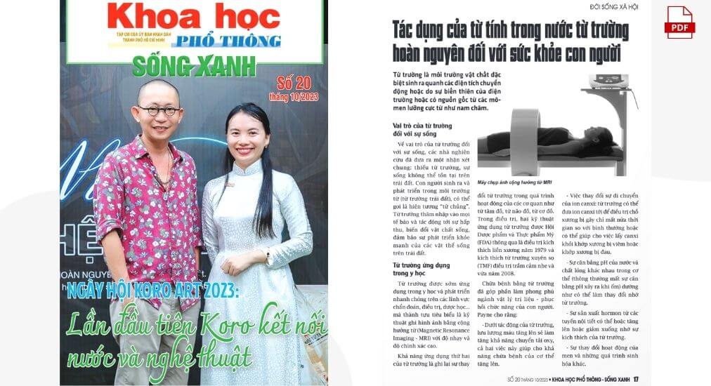 Tác dụng của từ tính trong nước từ trường hoàn nguyên đối với sức khỏe con người